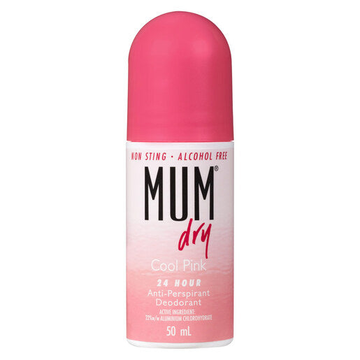 Mum Dry Antiperspirant Roll-On Deodorant Cool Pink 50 ml