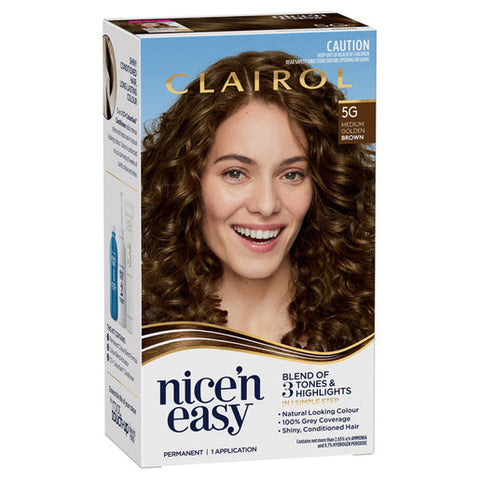 Clairol Nice 'N Easy 5G Medium Golden Brown Permanent Hair Colour 1 pack