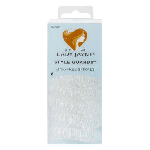 Lady Jayne Style Guards Kink-Free Spirals Clear 8 pack