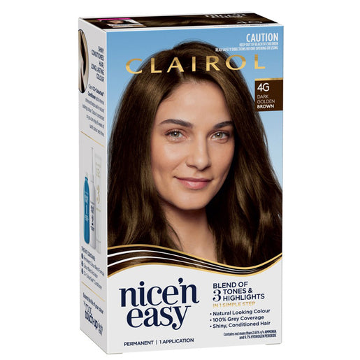 Clairol Nice 'N Easy 4G Dark Golden Brown Permanent Hair Colour 1 pack