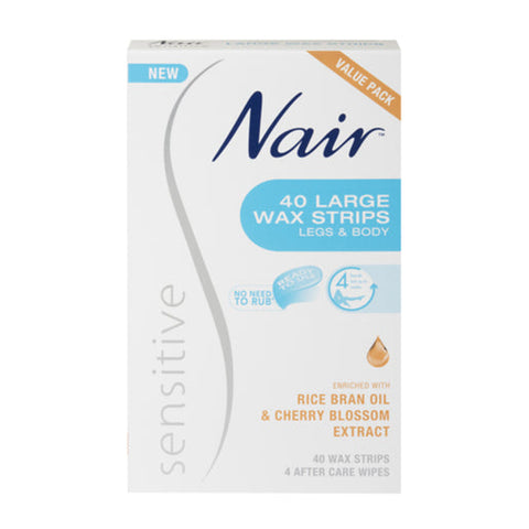 Nair Sensitive Large Wax Strips 40 pack