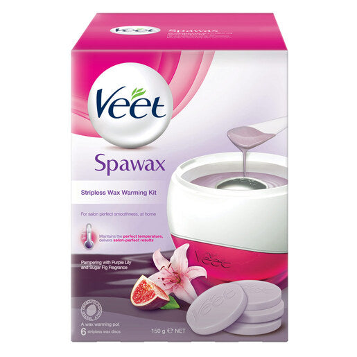 Veet Spawax Stripless Wax Warming Kit Purple Lily & Sugar Fig 1 kit