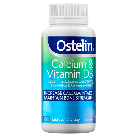 Ostelin Calcium & Vitamin D - D3 for Bone Health + Immune Support 130 tablets