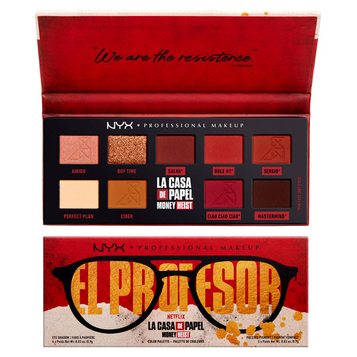 NYX Professional Makeup Limited Edition Money Heist 9 Pan Professor Palette 8.1 g