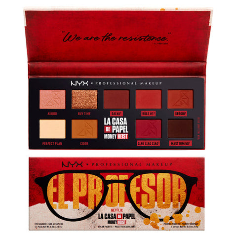 NYX Professional Makeup Limited Edition Money Heist 9 Pan Professor Palette 8.1 g