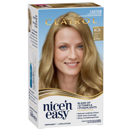 Clairol Nice 'N Easy 8CB Natural Medium Champagne Blonde Permanent Hair Colour 1 pack