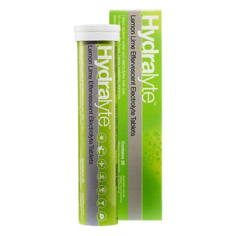 Hydralyte Lemon Lime Flavoured Effervescent Electrolyte Tablets 20 tablets