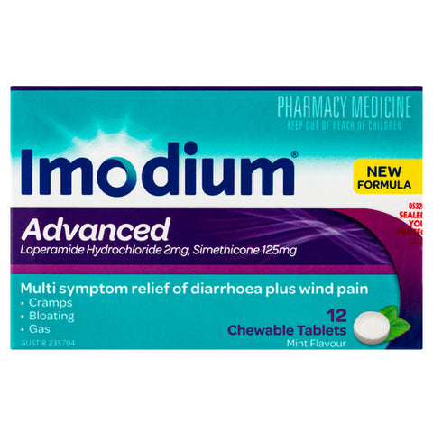 Imodium Advanced Chewable Tablets 12 tablets