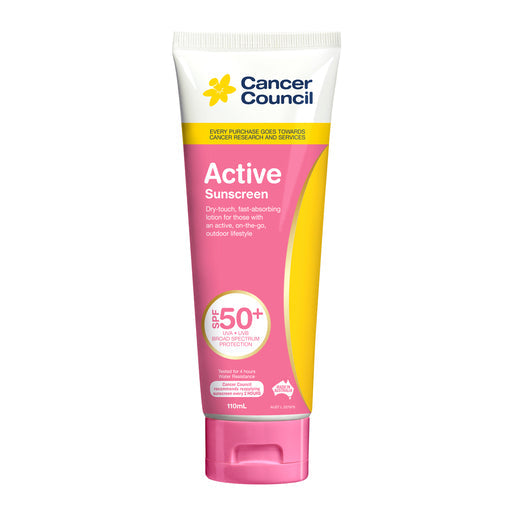 Cancer Council Pink Active Dry Touch Sunscreen SPF50+ 110 ml