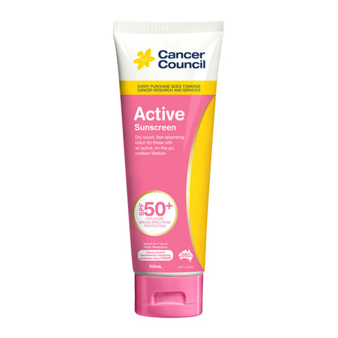 Cancer Council Pink Active Dry Touch Sunscreen SPF50+ 110 ml