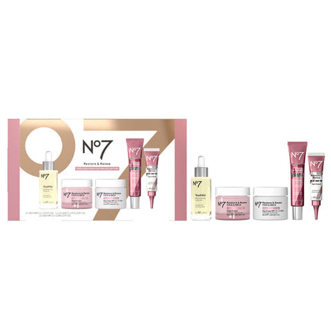 No7 Restore & Renew Face & Neck Multi Action Collection 5 piece