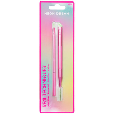 Real Techniques Neon Dream Liner & Brow Duo Brush 2 piece