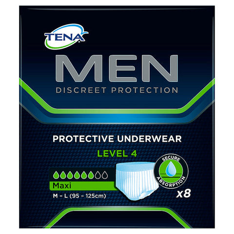 Tena Pants For Men Level 4, Medium to Large 8 pack