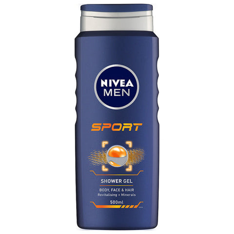 NIVEA Sport Shower Gel For Body, Face and Hair 500 ml