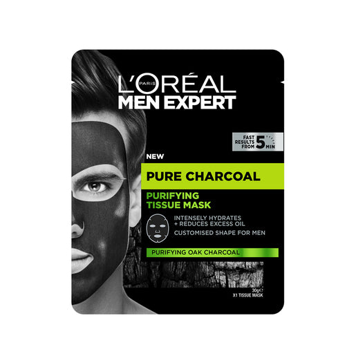 L'Oréal Paris Men Expert Pure Charcoal Purifying Tissue Mask 1 ea
