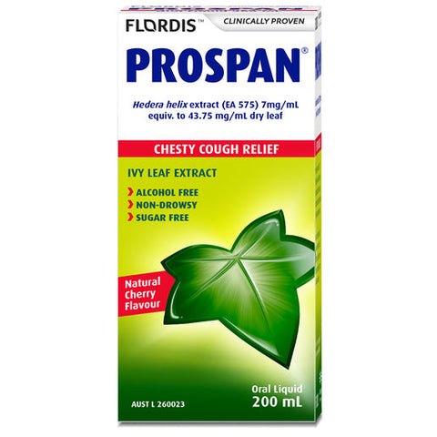 Prospan Chesty Cough Relief Ivy Leaf Extract Natural Cherry Flavour 200 ml