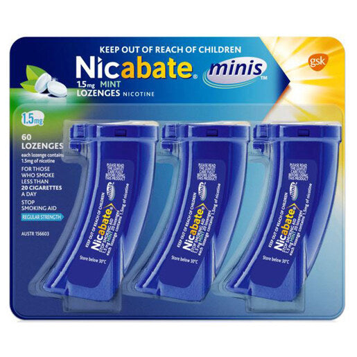 Nicabate Minis Quit Smoking Lozenge 1.5mg 60 pack