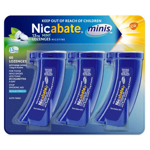 Nicabate Minis Quit Smoking Lozenge 1.5mg 60 pack