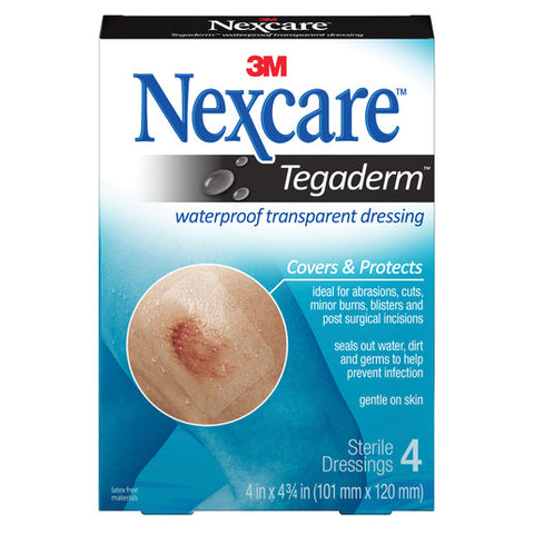 NEXCARE Tegaderm™ Transparent Dressings Large 4 pack