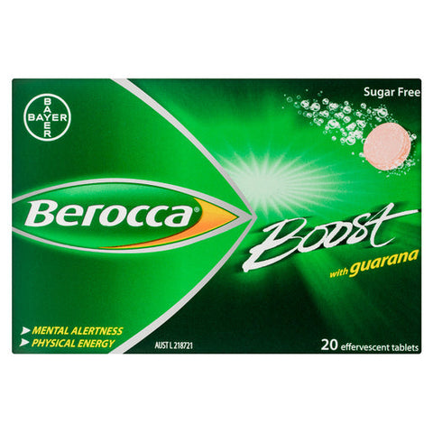 Berocca Boost Energy Vitamin With Guarana Effervescent Tablets 20 pack