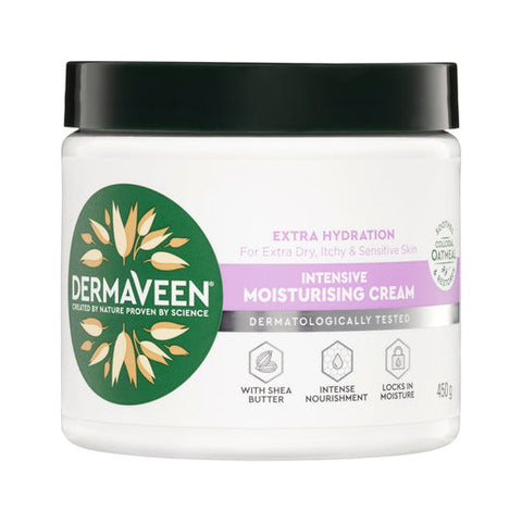 DermaVeen Intensive Extra Hydration Moisturising Cream 450 g