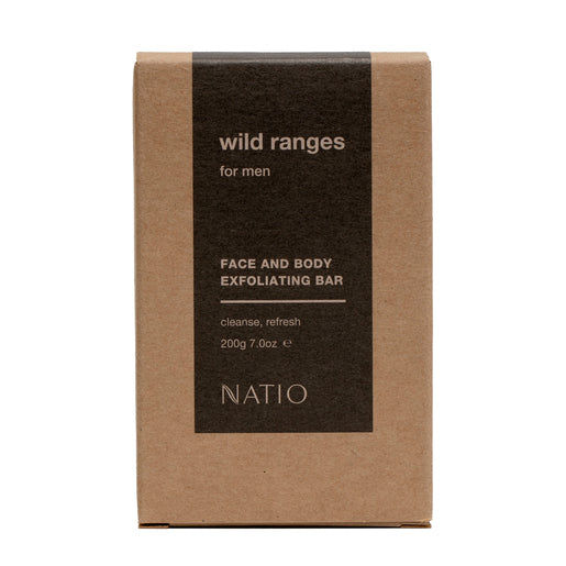 Natio wild ranges for men Face and Body Exfoliating Bar 200 g