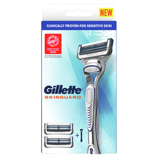 Gillette SkinGuard Razor Handle + 2 Cartridges 1 pack