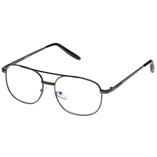 Provence Readers Freddie Gunmetal Men's Blue Light +2.00 Reading Glasses 1 pair