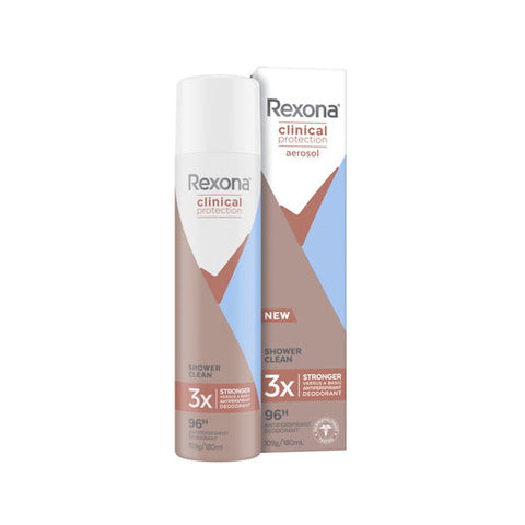 Rexona Clinical Antiperspirant Aerosol Deodorant Shower Clean 180 ml