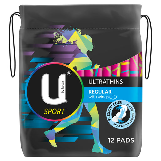 U By Kotex Sport Ultrathin Regular with Wing 12 pack