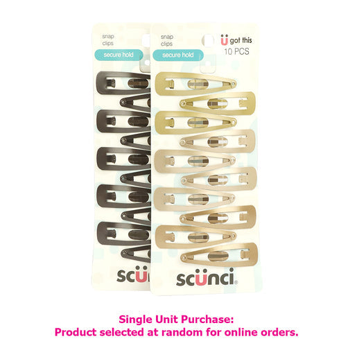 Scunci Snap Clips 10 Pack 1 ea