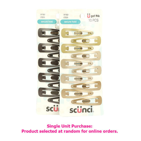 Scunci Snap Clips 10 Pack 1 ea