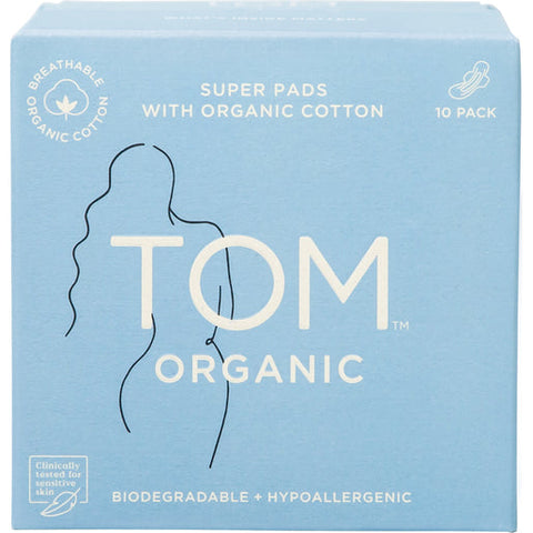 TOM Organic Super Ultra Thin Pads 10 pack