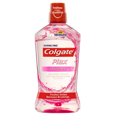 Colgate Plax Alcohol Free Mouthwash Gentle Mint 1 litre