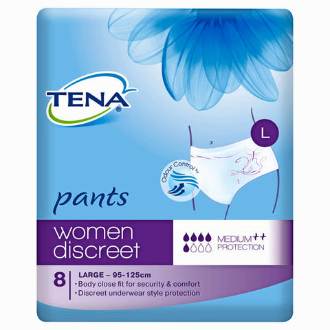 Tena Pants For Women, Large 8 pack