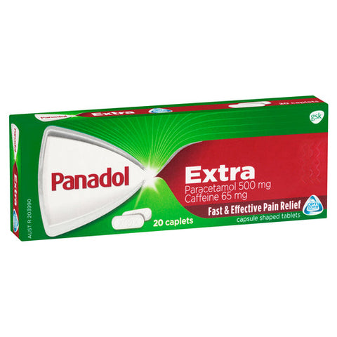 Panadol Extra Optizorb 500mg 65mg 20 caplets