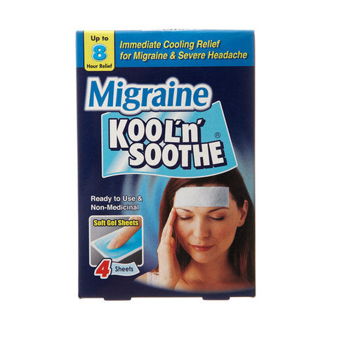 Kool 'n' Soothe Migraine Cooling Gel Sheet 4 pack