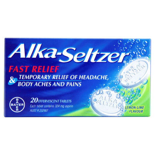 Alka Seltzer Lemon-Lime Effervescent 20 tablets – OzChemist Australia