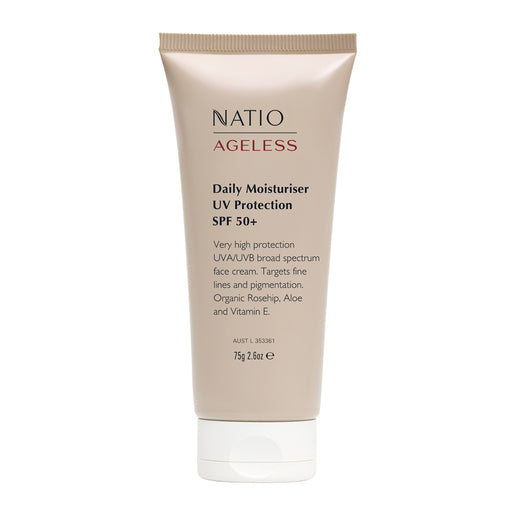 Natio Ageless Daily Moisturiser UV Protection SPF 50+ 75 g