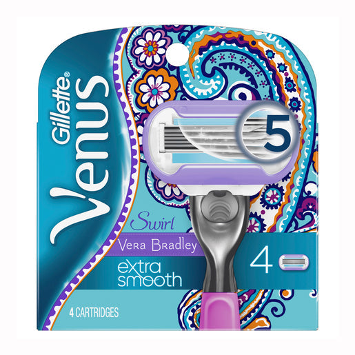 Gillette Vera Bradley + Venus Extra Smooth Swirl Blade 4 pack