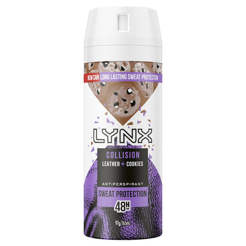 Lynx Antiperspirant Aerosol Collision Leather + Cookies 165 ml