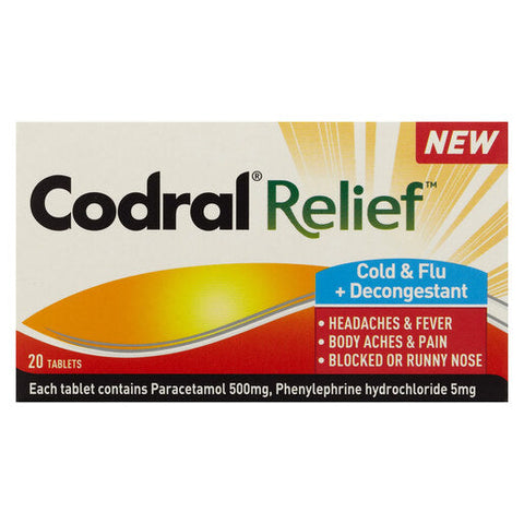 CODRAL® Relief  Cold & Flu Decongestant 20 tablets