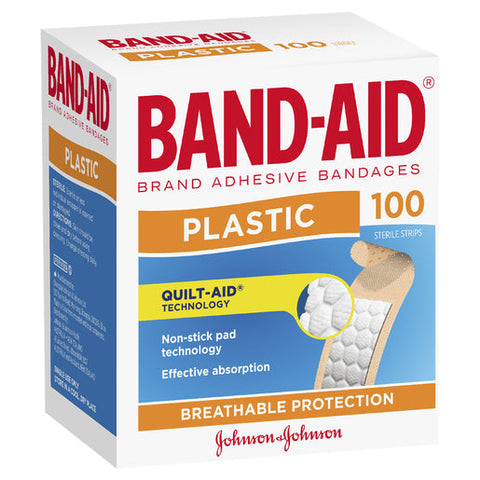 BAND-AID Plastic Adhesive Strips 100 pack