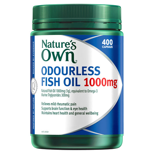 Nature's Own Fish Oil Odourless 1000mg with Omega 3 400 capsules
