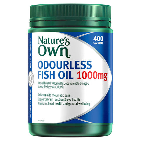 Nature's Own Fish Oil Odourless 1000mg with Omega 3 400 capsules