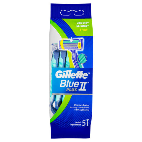 Gillette Blue II Plus Disposable Razor 5 pack
