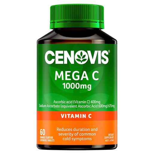 Cenovis Mega Vitamin C for Immune Support 1000mg Orange Flavour 60 tablets