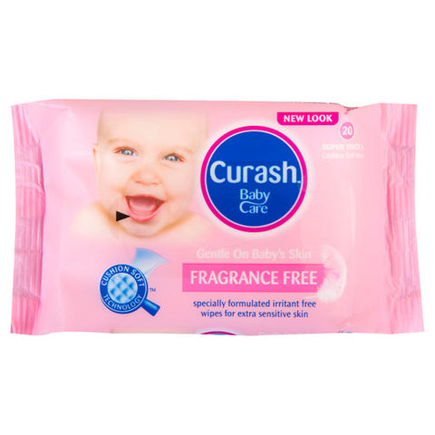 Curash Fragrance Free Baby Wipes 20 wipes