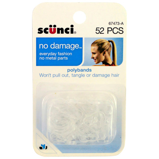 Scunci Clear Polybands 52 pack