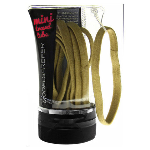 Models Prefer Mini Travel Tube Super Slim Hair Elastics Blonde 8 pack